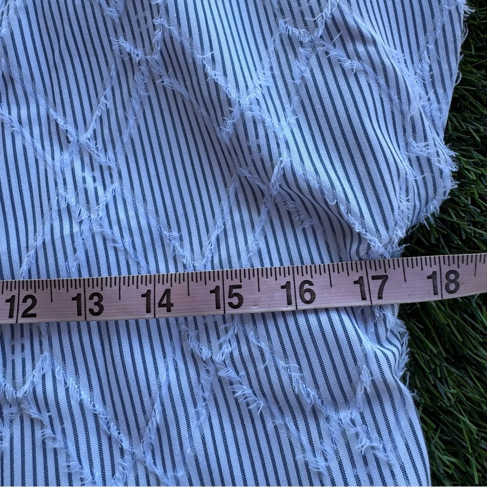 THML Pale Blue V-Neck Textured Mini Dress - Picture 5 of 16